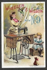 Victorian Trading Card - Wheeler Wilson - "No.9 Mother with Parrot" (1H7)