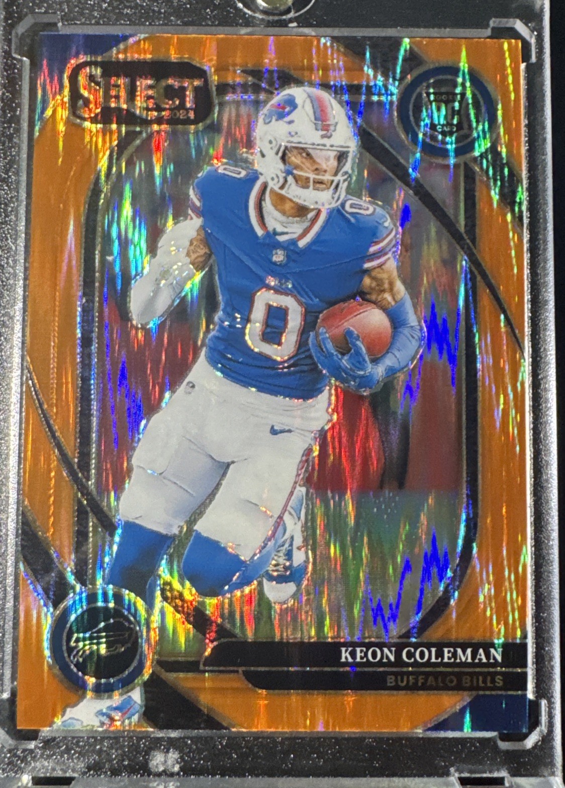 2024 SELECT KEON COLEMAN #153 PREMIER LEVEL ORANGE SHOCK #d/399 ROOKIE RC BILLS