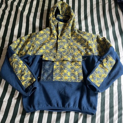 Nike ACG Fleece 1/2 Zip ANORAK Jacket CK3106-432 Blue Yellow Men s Size S