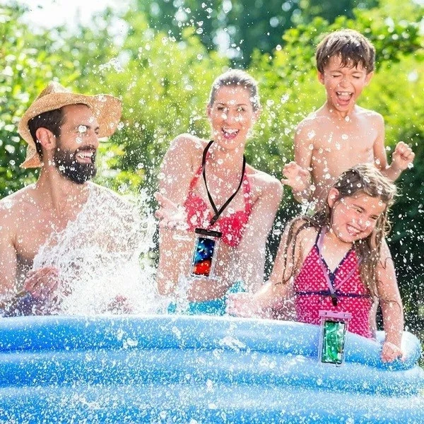 Custodia impermeabile subacquea per smartphone cover waterproof borsa cellulare - Immagine 4 di 4