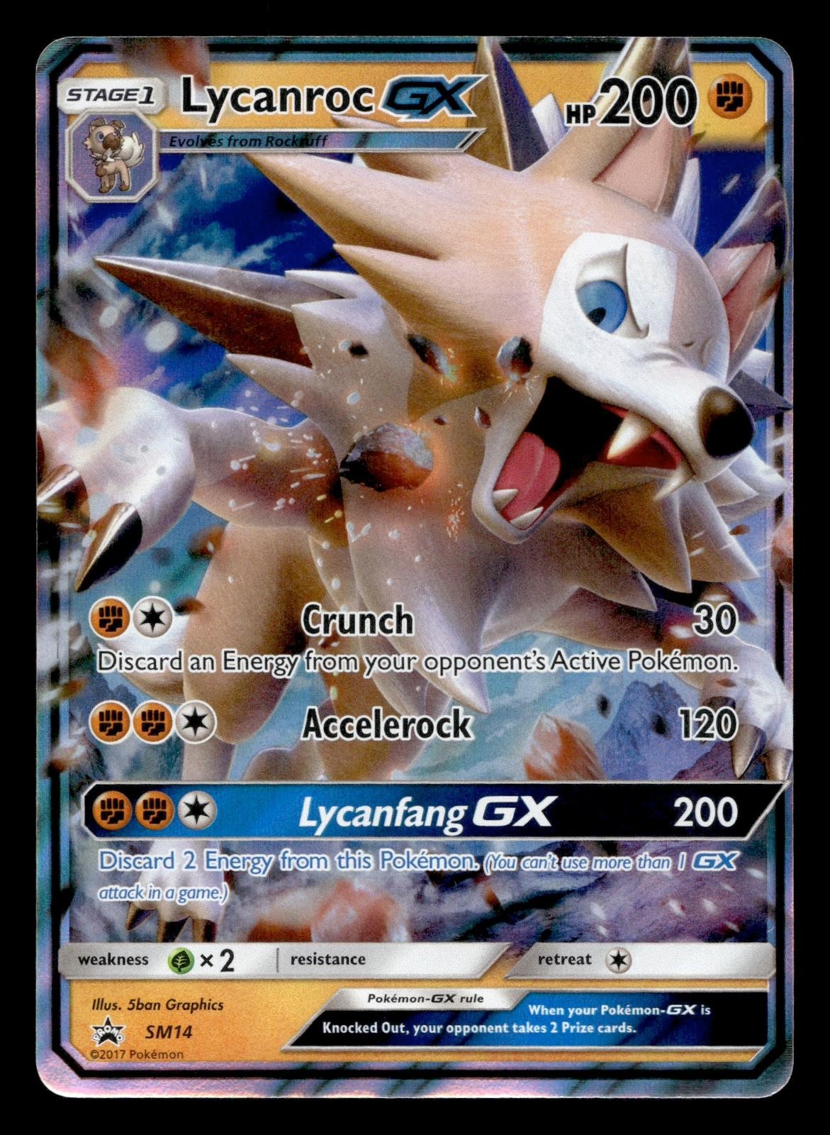 Lycanroc GX - SM14 Sun & Moon Promo Pokemon Holo NM