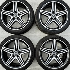 Set Genuine Mercedes CLA A-Class 18" Alloy Wheels 235 40 Tyres AMG Black B-Class