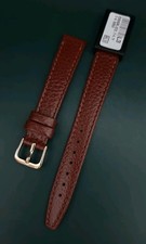 14mm CONDOR BUFFALO GRAIN GENUINE LEATHER TAN WATCH STRAP, GOLD BUCKLE, BNWT