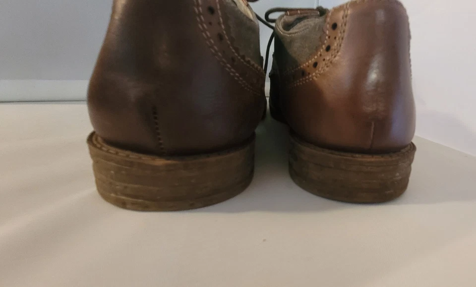 Robert Wayne Collection Men's Wingtip Shoes 11 D Brown Lace Up - Image 4 of 4