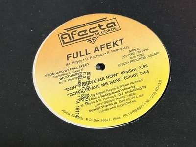 FULL AFEKT 12'' DON'T LEAVE ME NOW ~NICE FREESTYLE~