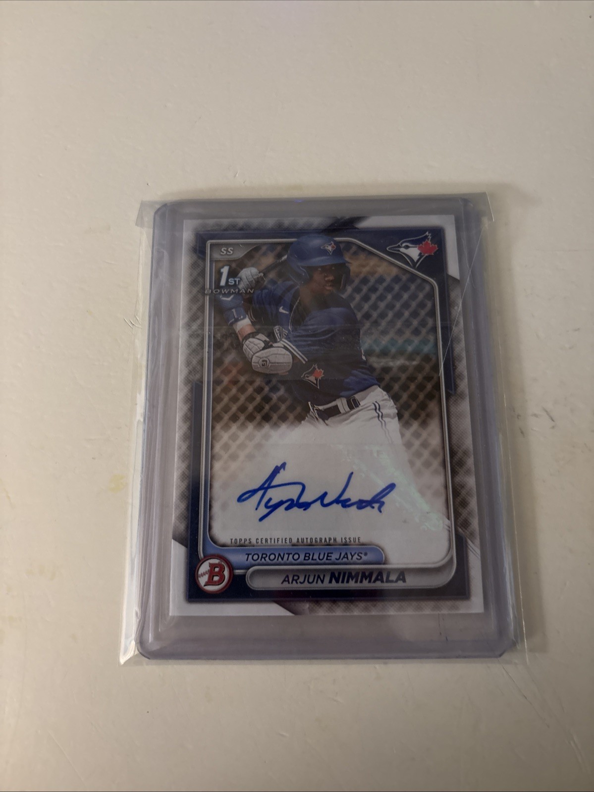 2024 Bowman Paper Prospect Retail Autographs Arjun Nimmala #PPRA-AN (AU, RC)