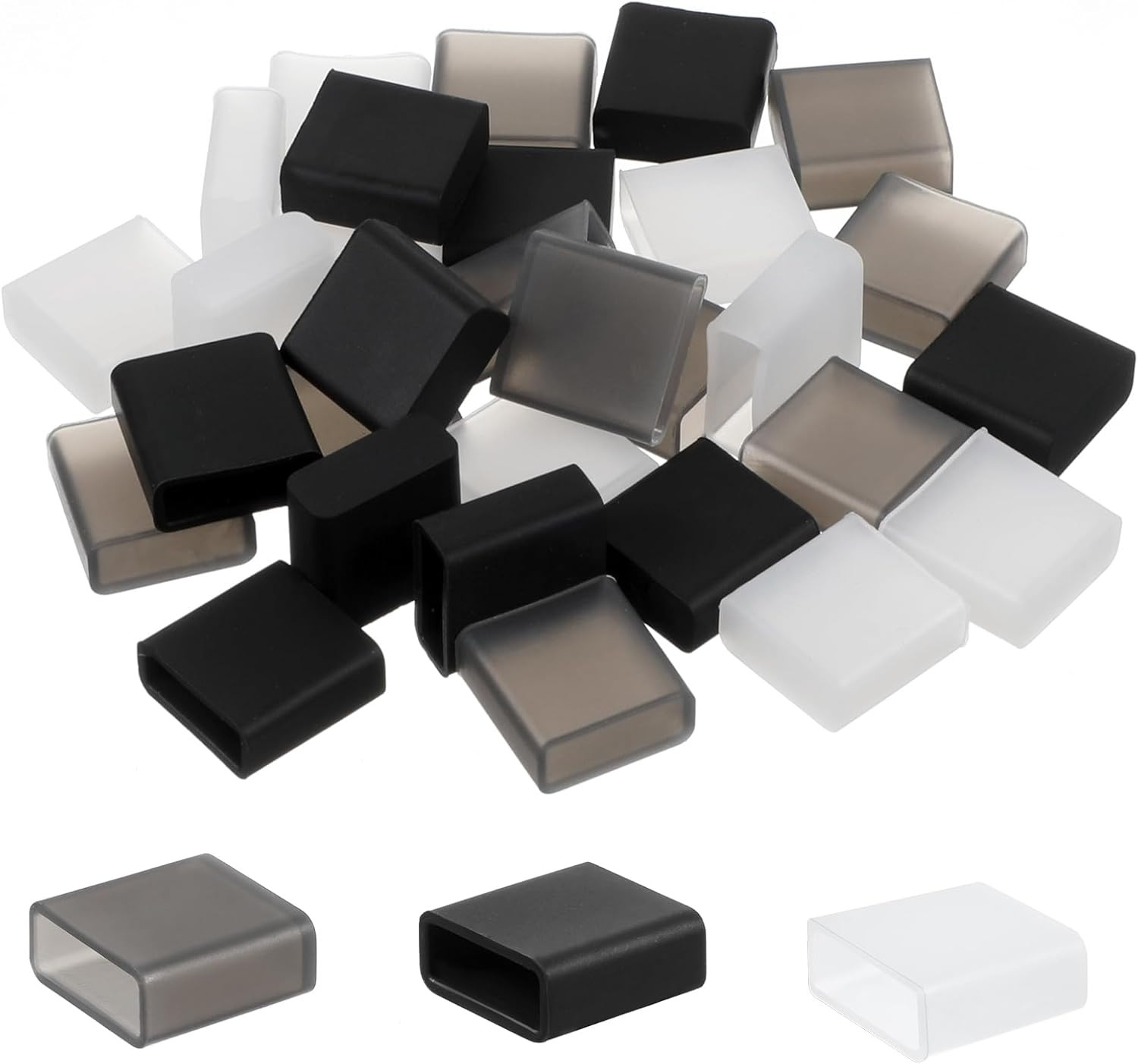 USB Cover Cap, 30 Pcs USB a Male Anti-Dust Plug Cover Silicone Usb-Dust Covers U