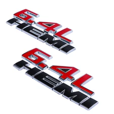 2x Metal Fender Side Emblem For Charger Challenger 6.4L HEMI Nameplate Badge