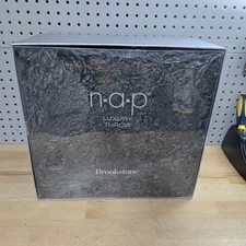 Original Brookstone NAP Luxury Throw Blanket Grey 50" X 70”  NEW IN PACKAGE 2017