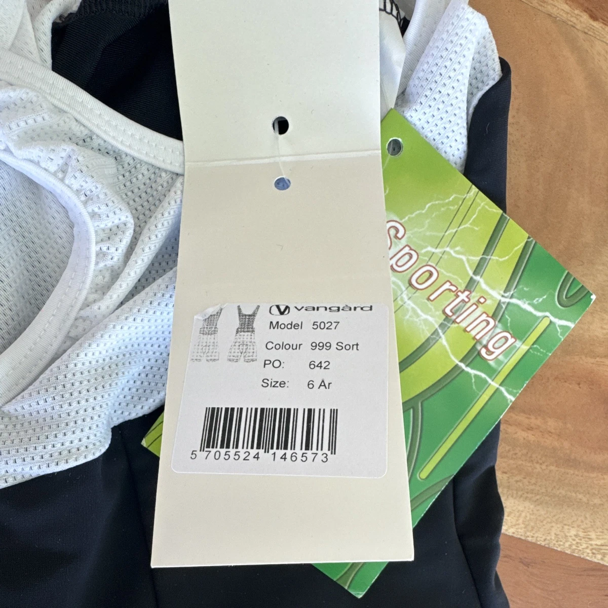 Vangård Kids Cycling Bib Shorts Padded Black/White Size 6 År MPN 5027