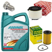 MotoröL Filter Set 5W-30 5 Liter + ÖLablassschraube FüR Audi Q5 A4 A5 2.0 TDI