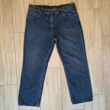 Carhartt USA Made Relaxed Fit Jeans Mens 38x30 Blue Workwear Denim