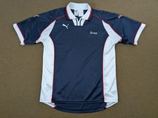 Vintage Puma Soccer Football Jersey Size L Navy Blue White "Jerry" Embroidery