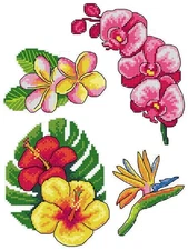 Crafting Spark Counted Cross-Stitch Kit "Exotic Flowers" 166CS