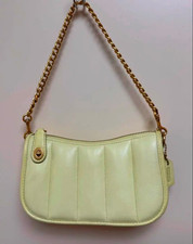 COACH Swinger 20 Quilted Bag - Lime Green Nappa Leather - Excellent JP 