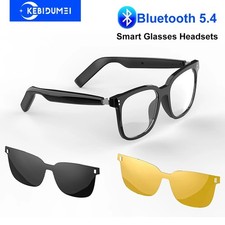 Bluetooth 5.4 Smart Audio Glasses HiFi Open Ear Anti Blue Light Headphones Pro