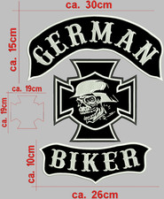 GERMAN BIKER  Rückenpatch Aufnäher oder mit...