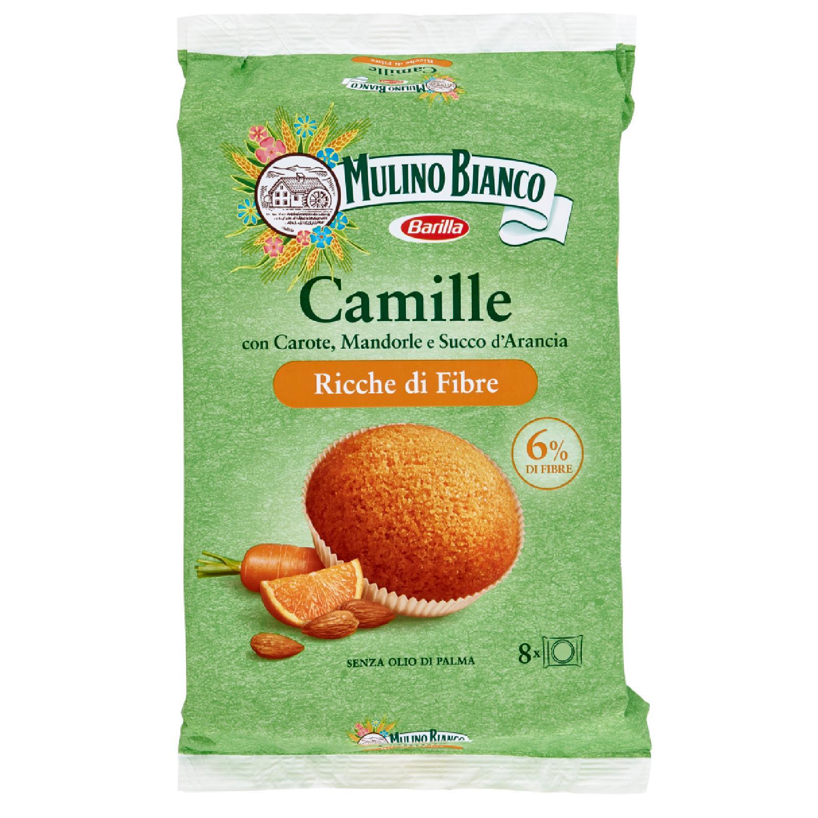 CAMILLE MULINO BIANCO 304GR TORTINO CAROTE E MANDORLE MERENDA DOLCE SOFFICE