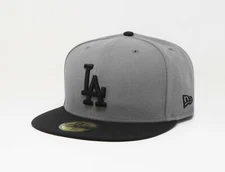 New Era 59Fifty Men Women Cap Basic Los Angeles Dodgers Storm Gray Fitted Hat