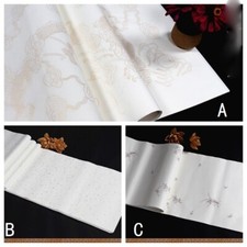 10PCS Xuan Paper Flower Dragon Pattern Rice Papers Calligraphy Writing 34X138cm