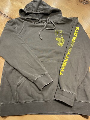 Twenty One Pilots Hoodie Sweatshirt Bandito Concert Tour Size Medium Gray 