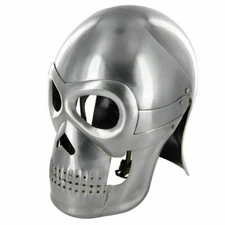 Fantasy Replica Skull Helmet 18 GA Medieval Knight Skull Crusher Helmet Wearable