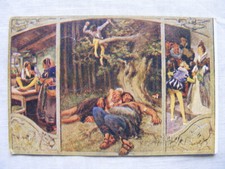 Postkarte Ansichtskarte kleinformat alt Märchen Paul Hey tapfere Schneiderlein