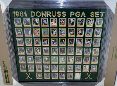 Framed 1981 Donruss Signed Complete Set JACK NICKLAUS RC TOM WATSON LEE TREVINO