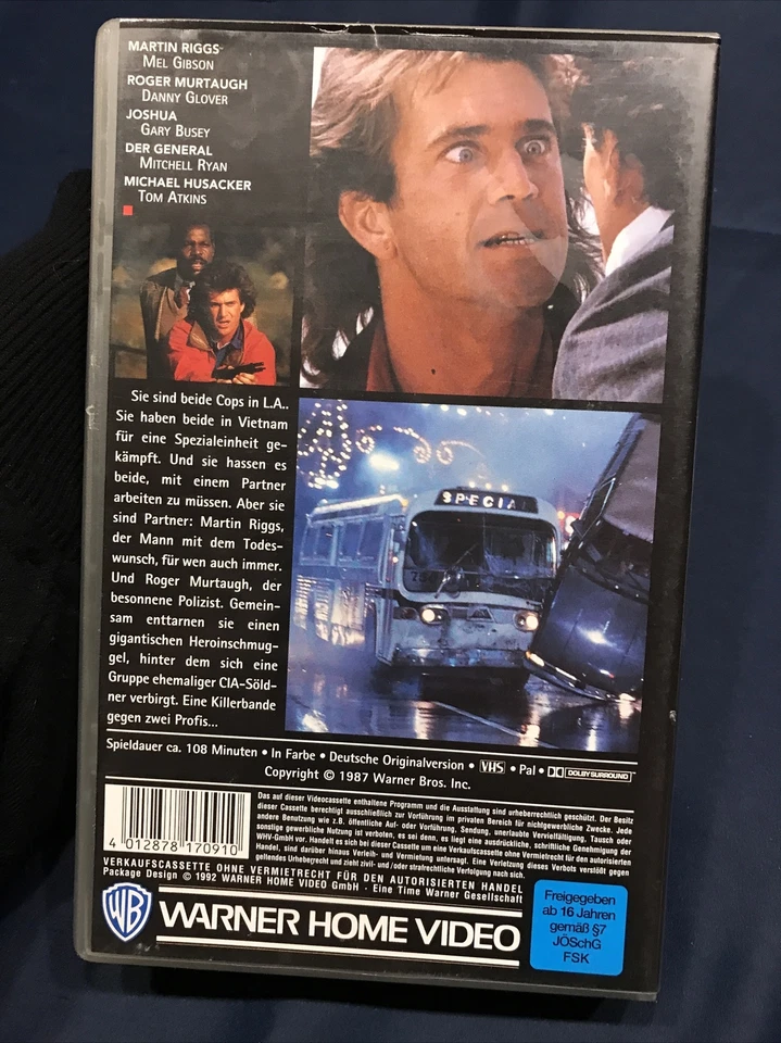 Lethal Weapon 1 - VHS Video Kassette Zustand Gut @846 - Bild 2 von 3