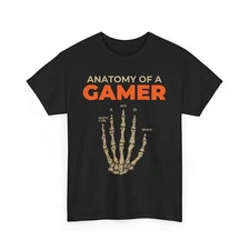 Gamer Shirt, Anatomy Of A Gamer Skeleton Hand T-shirt, Gaming Lovers Shirt