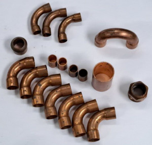 ASSORTED LOT OF COPPER FITTINGS LOT OF 16