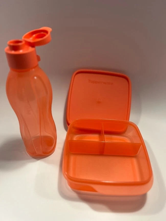 NEW Tupperware Lunch-It Bento Box & ECO Water Bottle Set - Guava