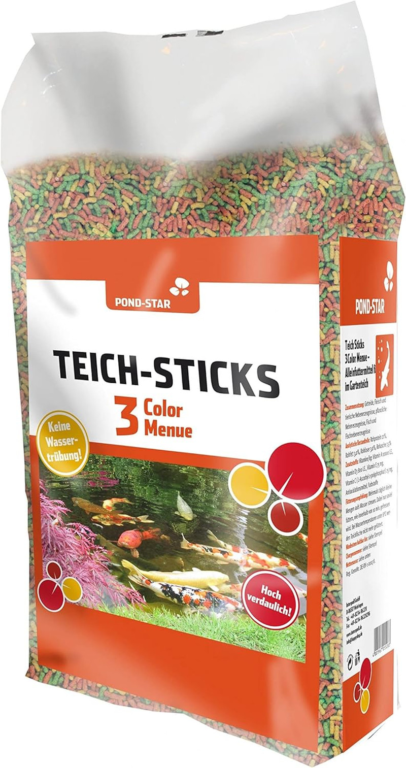 Cibo per Pesci Rossi e Koi: 7kg Pond Sticks 3 Colori Offerta