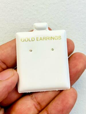 10K Solid Yellow Gold Stud Nose Ring Long Stem 10mm Womens Nose Ring 2mm 1.5mm 