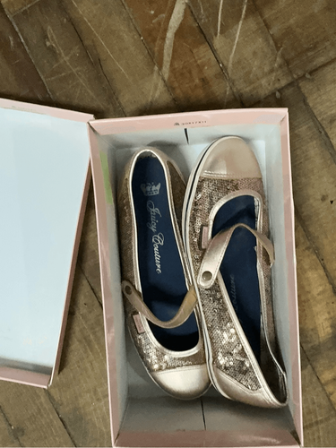 Og vintage juicy couture rose gold sequin sneakers flats /shoes mary jane - Picture 10 of 13