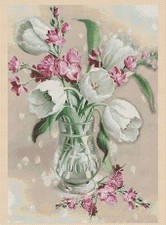 Tulips Flowers Counted Cross Stitch CHART #6-414/2