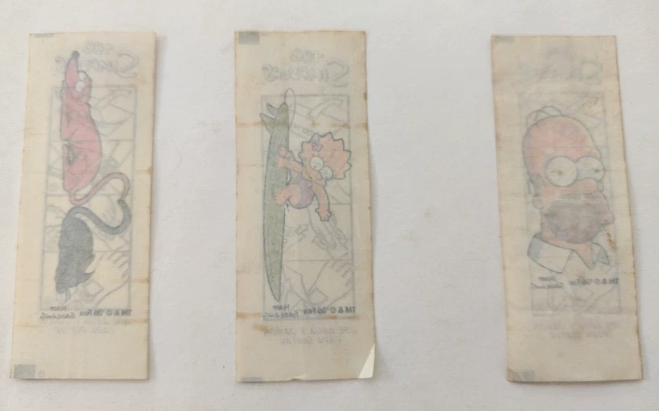 The Simpsons Rare Argentina Bubble Gum Tattoo Set Plus Original Wrapper (12x) - Image 4 of 4