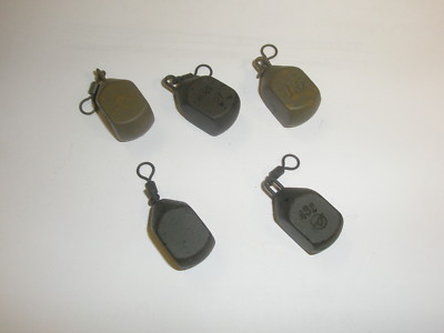 Korda 5 x Carp fishing leads SQUARE PEAR SWIVEL 1.5oz