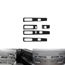 6pcs Carbon Fiber Power Window Cover Trim For Colorado 2004-12