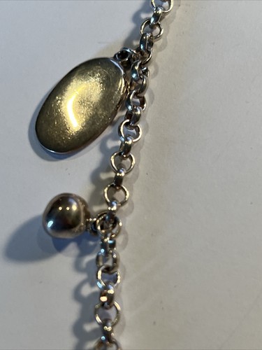 QVC sterling silver oval disc and ball necklace 37.83g - Picture 6 of 9