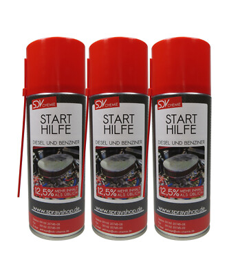 3x Motorstarter 450 ml Starthilfespray  Motorstartspray Starterspray  Starthilfe