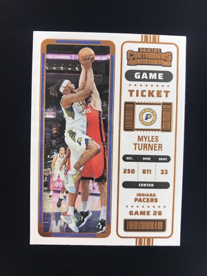 Myles Turner Game Ticket Bronze SP 2022-23 NBA Contenders #45 Indiana Pacers