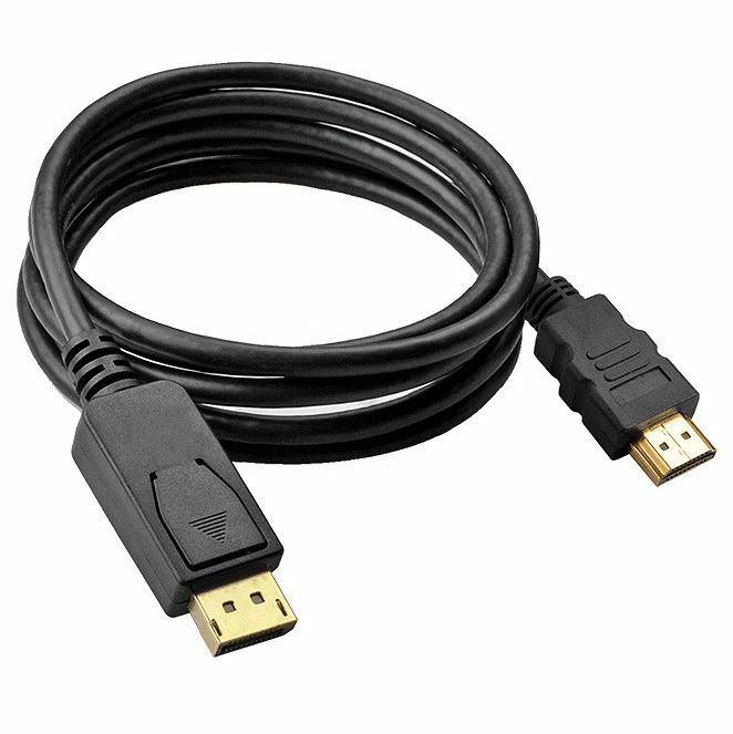 DP to HDMI DisplayPort to HDTV HDMI Cable Converter Adapter Gold Plated 1.5 Meter thumbnail 2