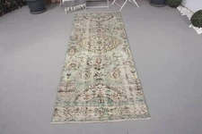 Anatolian Rug, Vintage Rug, Neutral Rugs, 2.7x7 ft Runner Rugs, Turkish Rugs