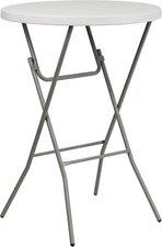 Kathryn 2.63' round Folding Bar Height Table for Parties and Commercial Events,