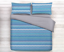 COPRILETTO ESTIVO SINGOLO BAIA BLU PIQUET COTONE MADE IN ITALY