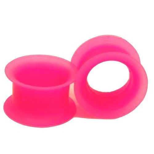 Par de tapones medidores de oreja gruesos-túneles de carne de oreja de silicona suave-estiradores de oreja Foto 4 de 4