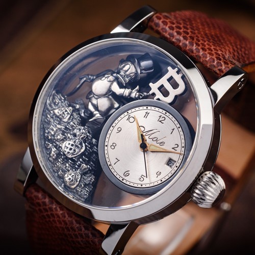 Uncle Scrooge Watch Mechanical Engraved Swiss 2025 Water Resistant Wristwatch - Picture 4 of 10