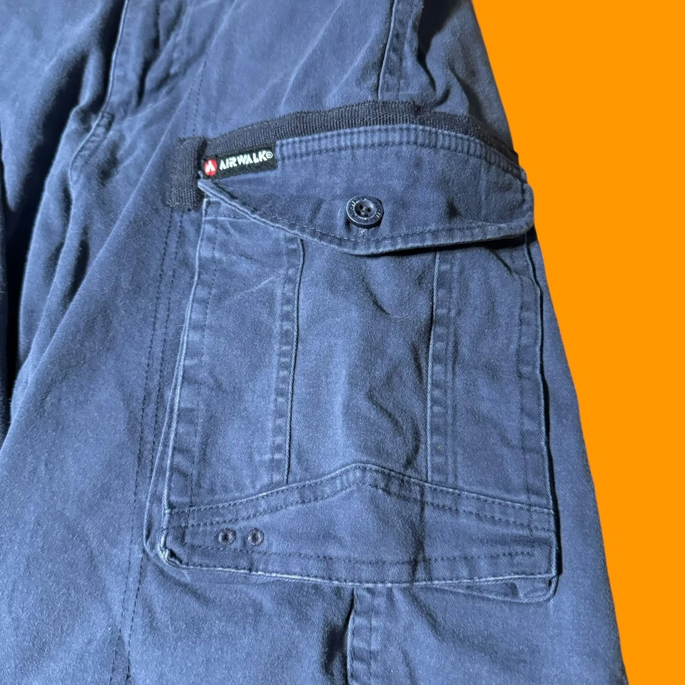 Pantalones Cortos AirWalk Para Hombres Talla 34 Negros Informales Carga Monopatín Patinador Pantalones Cortos Foto 3 de 4