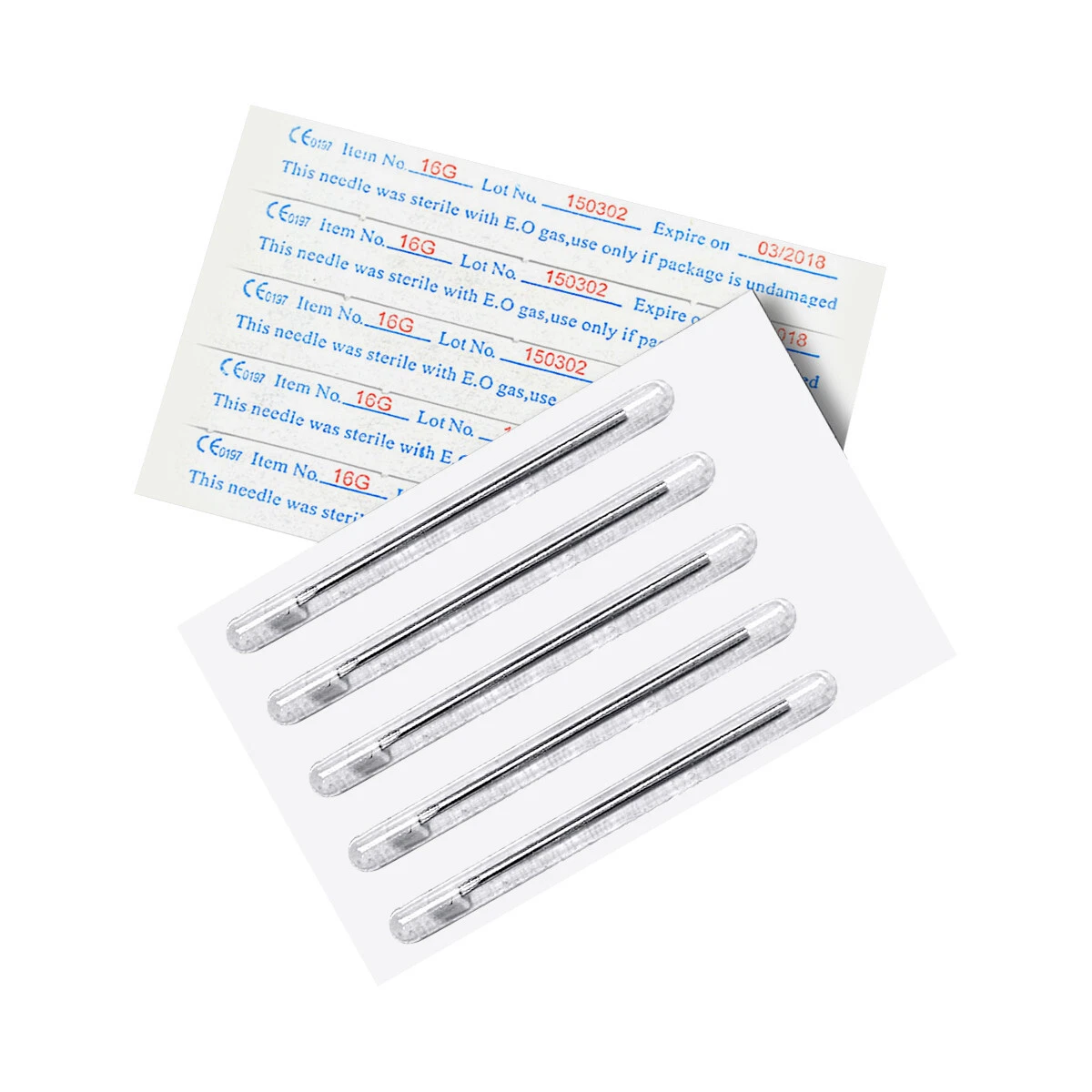Pack of 10 Piercing Needles Surgical Steel Sterile Disposable Piercing Needles image 5